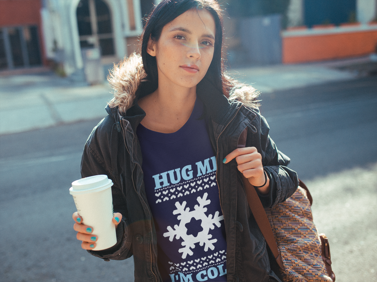 Hug Me I'm Cold Sweatshirt (Unisex sizing)— Winter Holiday Crewneck