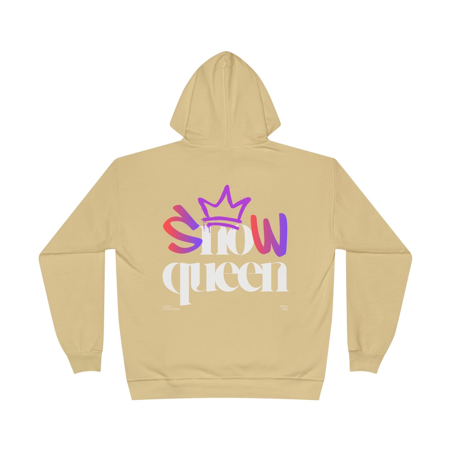 The "Snow Queen" Hoodie - Unisex White Graphic Pullover by Lucky Outfitters