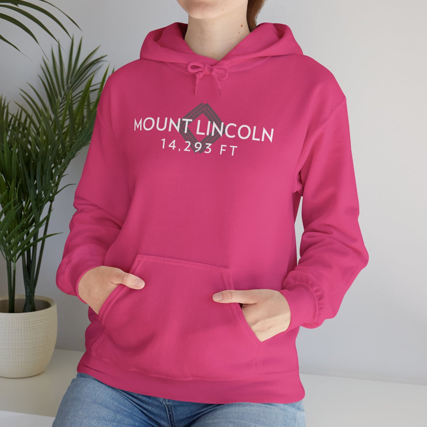 Women's Mount Lincoln 14,293 ft Summit Hoodie (Unisex Sizing) - 14ER SUMMIT SERIES - Souvenir Pullover by Lucky Outfitters