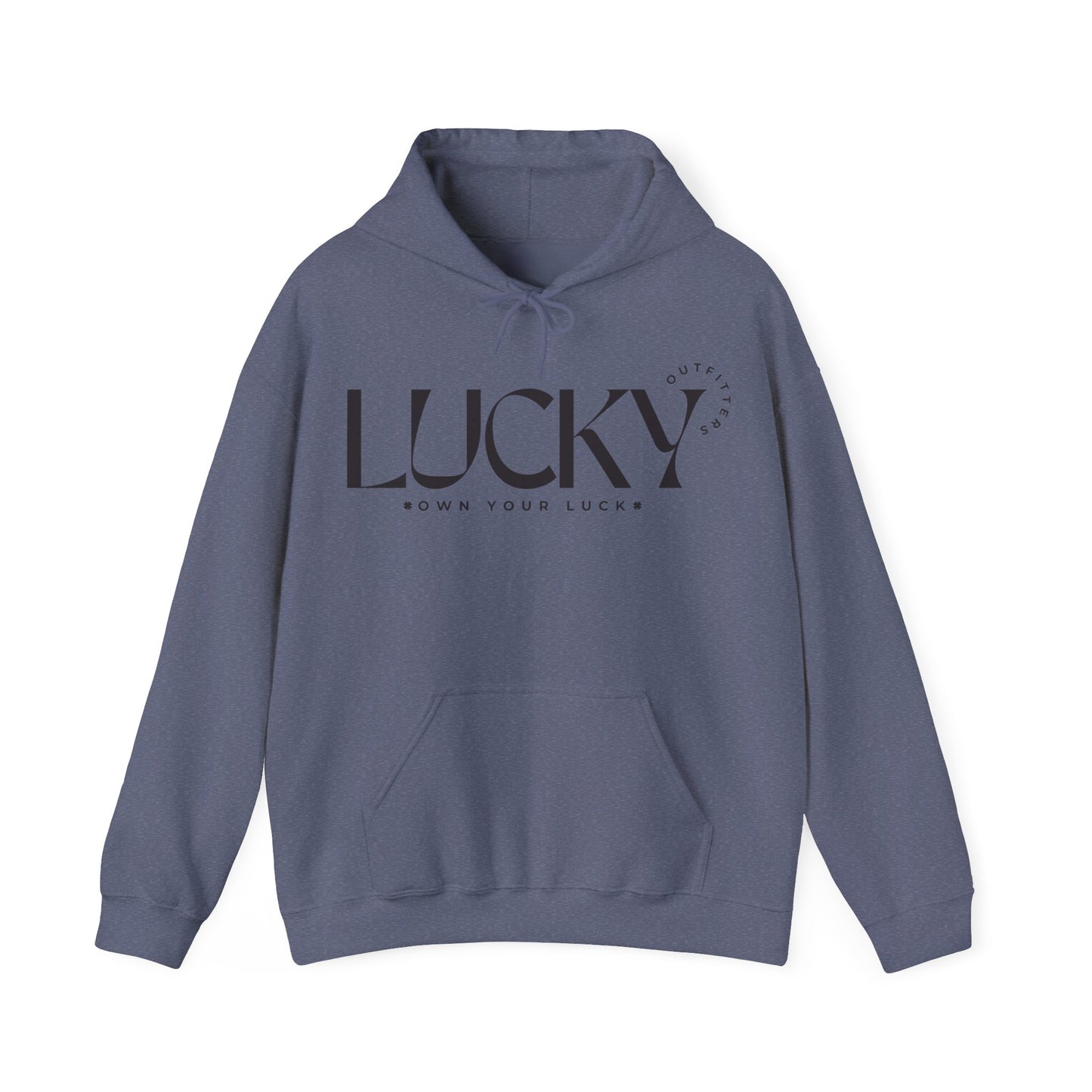 Men's Lucky Hoodie - LUCKY OUTFITTERS Dark Gray Graphic Unisex Pullover