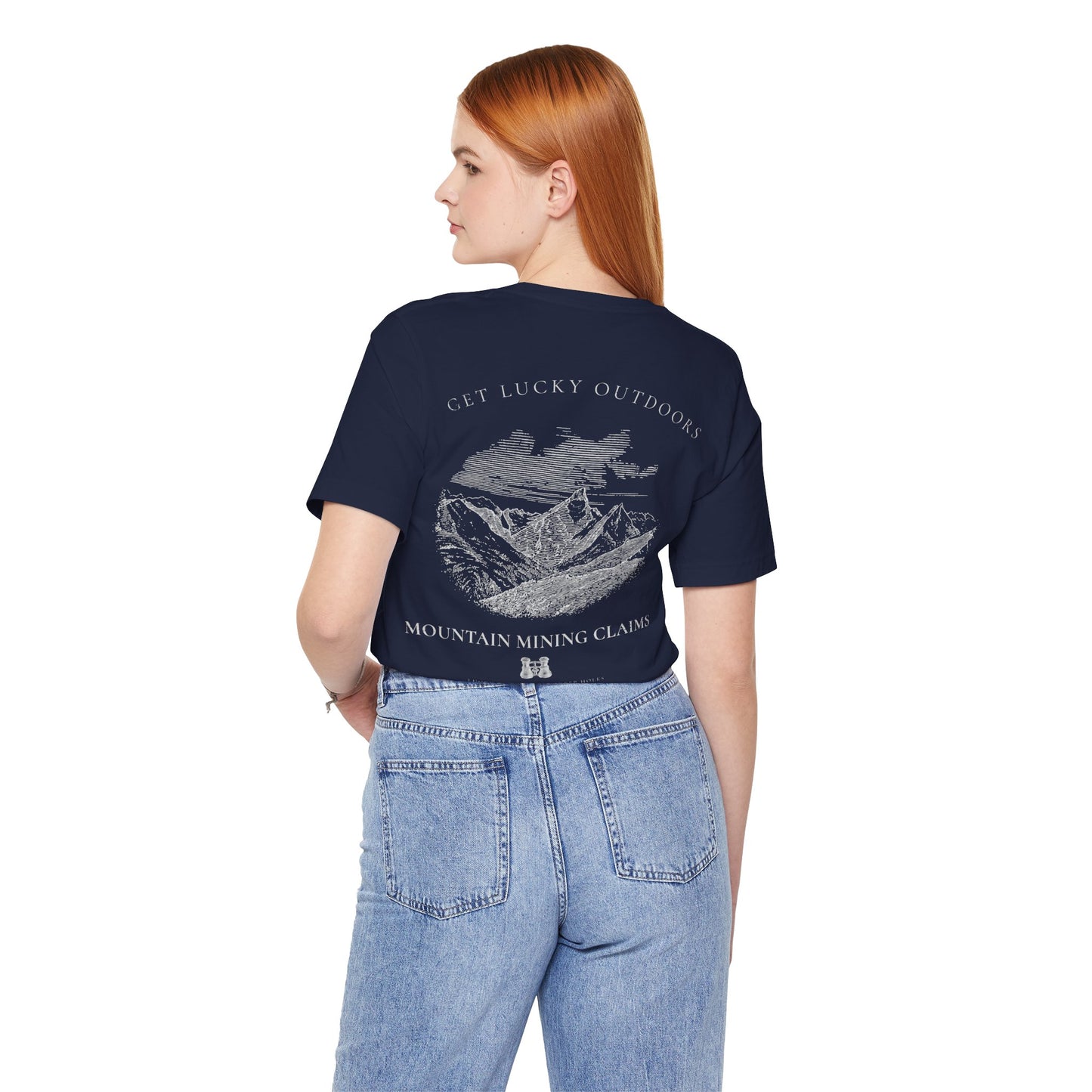 Get Lucky Outdoors Unisex Vintage Mountain Tee — "Lucky Miners Probe Deep Holes"