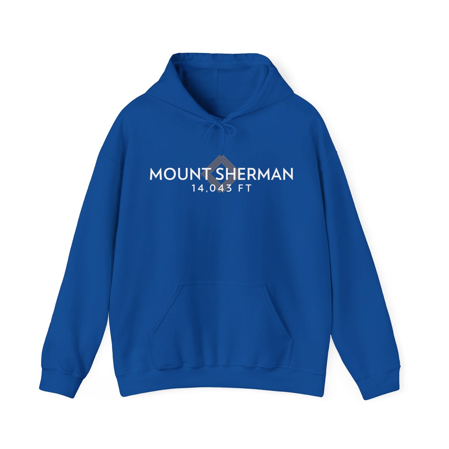 Men's Mount Sherman 14,043 ft Summit Hoodie - 14ER SUMMIT SERIES - Souvenir Pullover by Lucky Outfitters