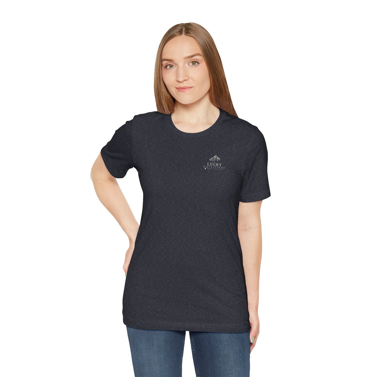 Get Lucky Outdoors Unisex Vintage Mountain Tee — "Lucky Miners Probe Deep Holes"