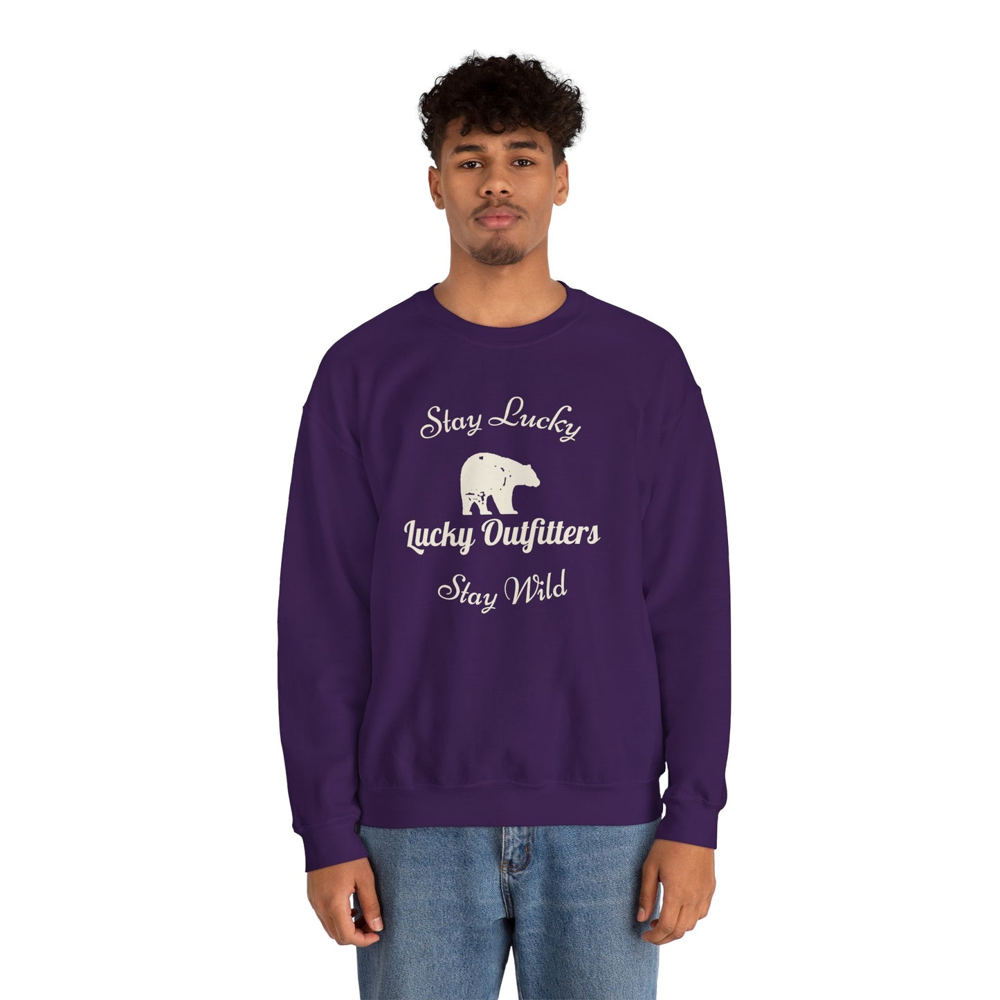 Stay Lucky Stay Wild Bear Unisex Sweatshirt — Lucky Outfitters / Crewneck