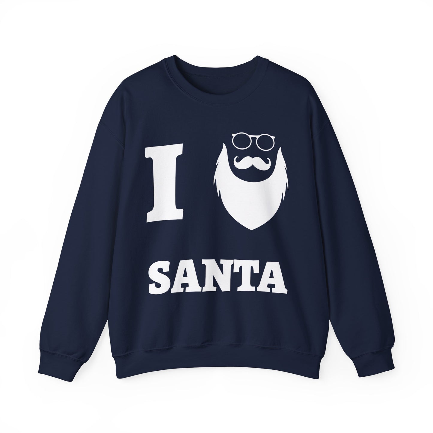 Santa Beard Sweatshirt (Unisex Sizing) – "I (Beard) Santa" Holiday Crewneck