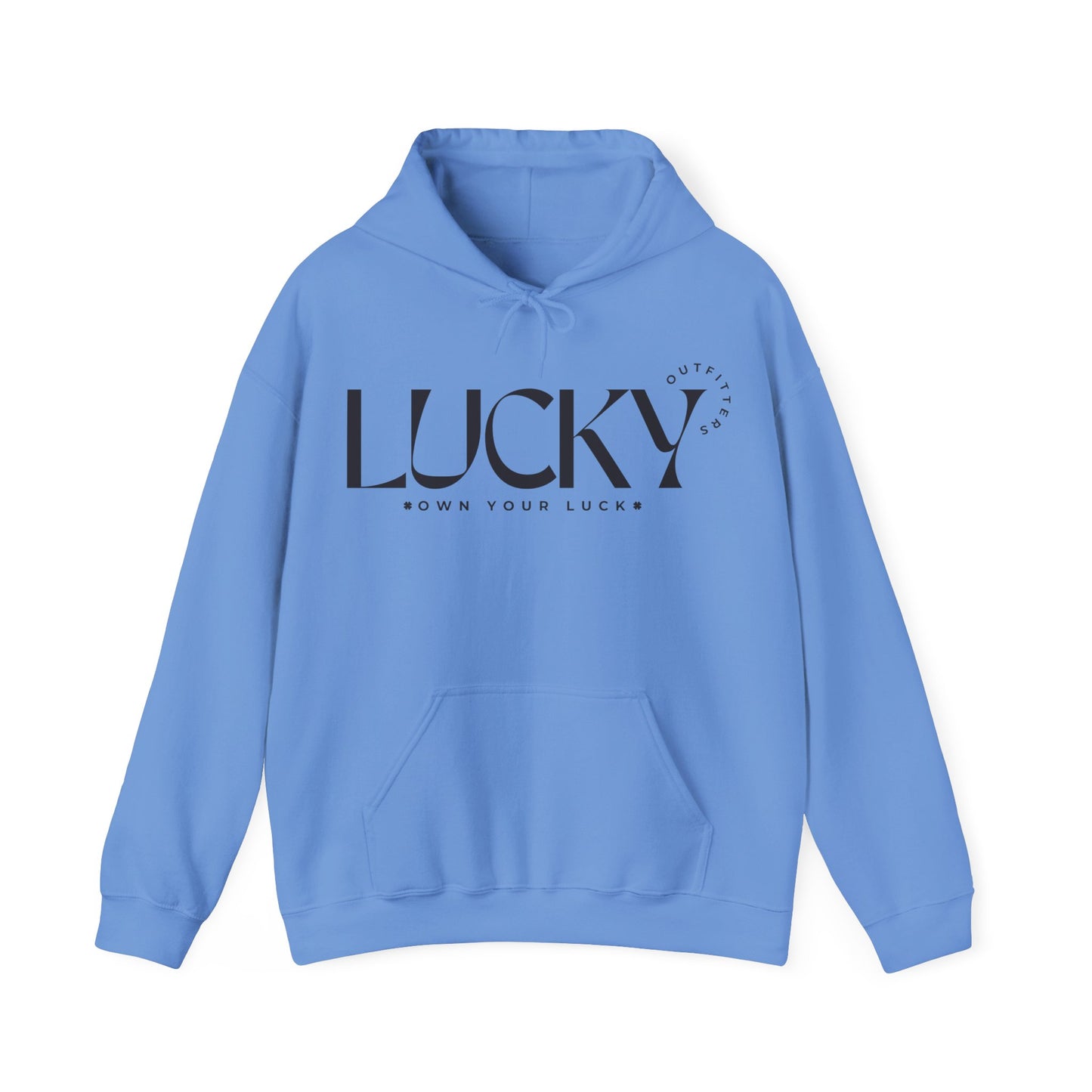 Men's Lucky Hoodie - LUCKY OUTFITTERS Dark Gray Graphic Unisex Pullover