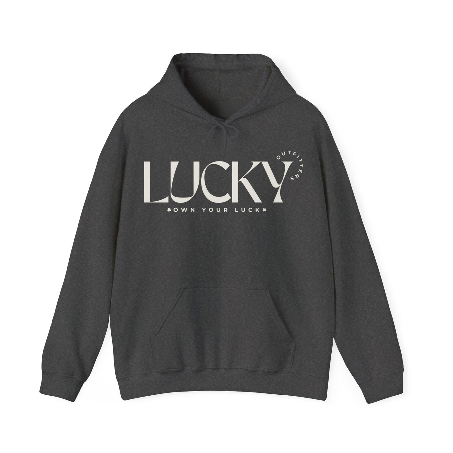 Men's Lucky Hoodie - LUCKY Outfitters Off White Graphic Unisex Pullover