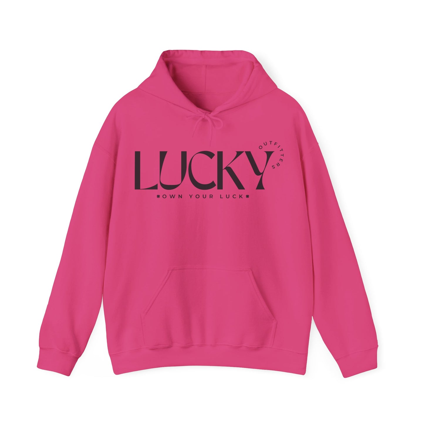 Men's Lucky Hoodie - LUCKY OUTFITTERS Dark Gray Graphic Unisex Pullover