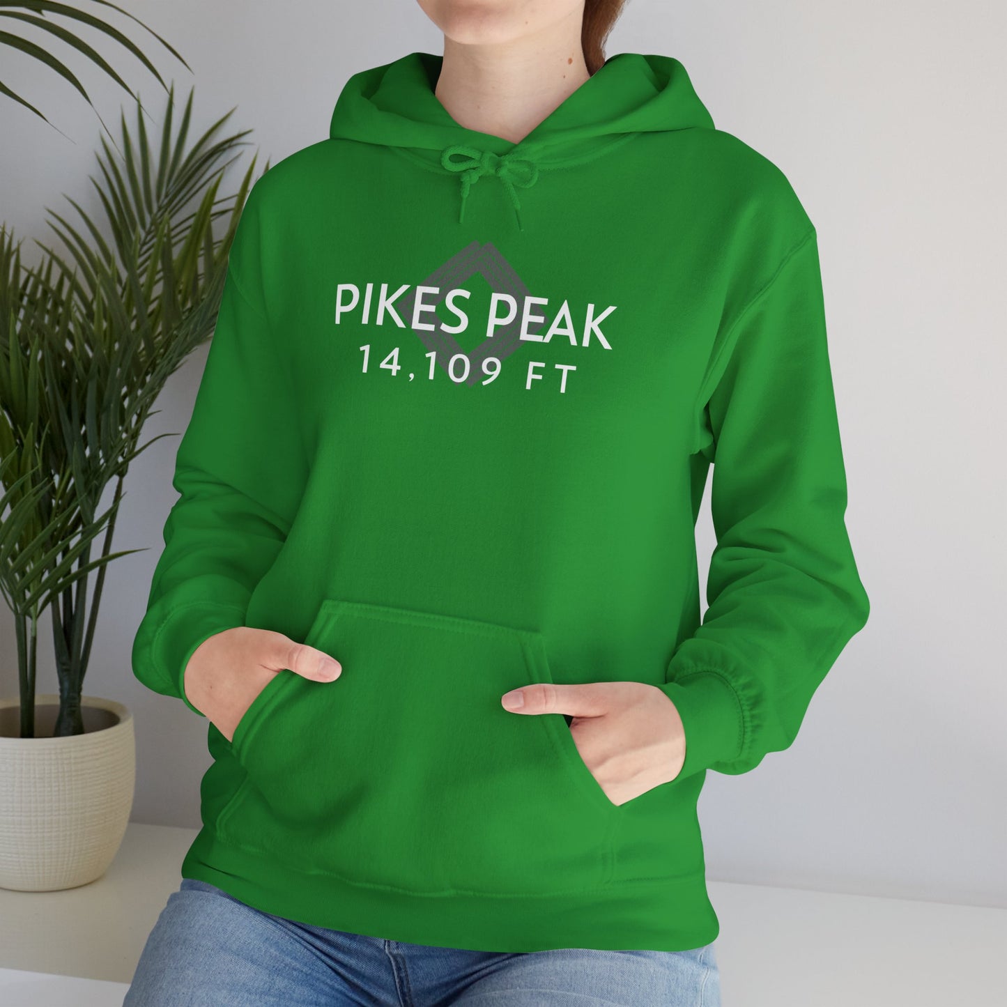 Women's Pikes Peak 14,109 ft Summit Hoodie (Unisex Sizing) - 14ER SUMMIT SERIES - Souvenir Pullover by Lucky Outfitters