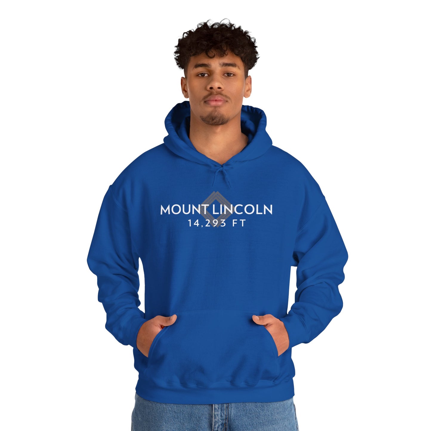 Men's Mount Lincoln 14,293 ft Summit Hoodie - 14ER SUMMIT SERIES - Souvenir Pullover by Lucky Outfitters