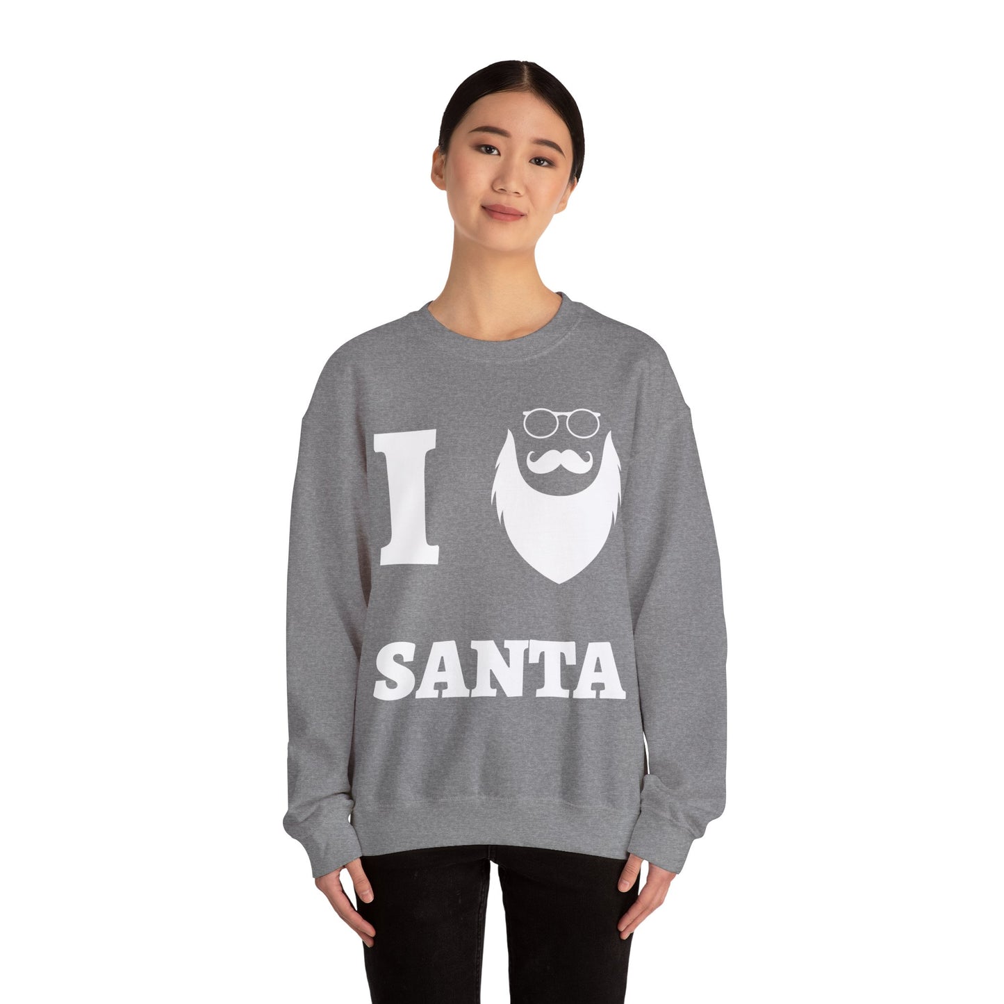Santa Beard Sweatshirt (Unisex Sizing) – "I (Beard) Santa" Holiday Crewneck