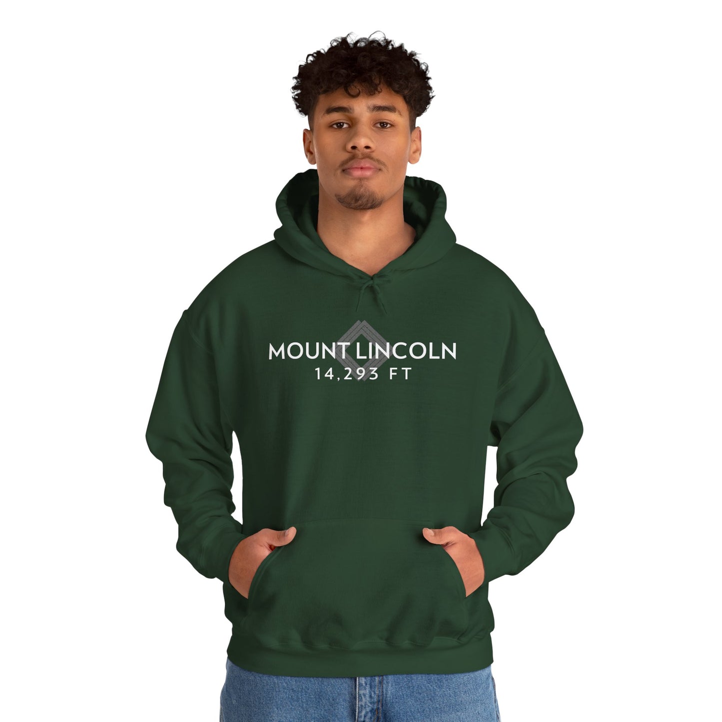 Men's Mount Lincoln 14,293 ft Summit Hoodie - 14ER SUMMIT SERIES - Souvenir Pullover by Lucky Outfitters