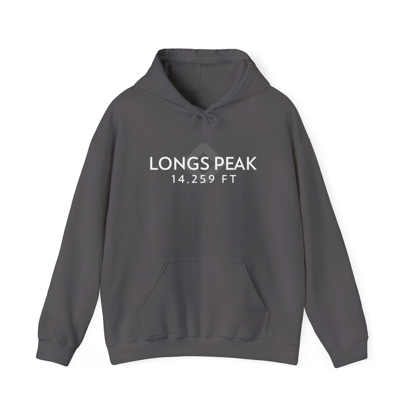 Men's Longs Peak 14,259 ft Summit Hoodie - 14ER SUMMIT SERIES - Souvenir Pullover by Lucky Outfitters