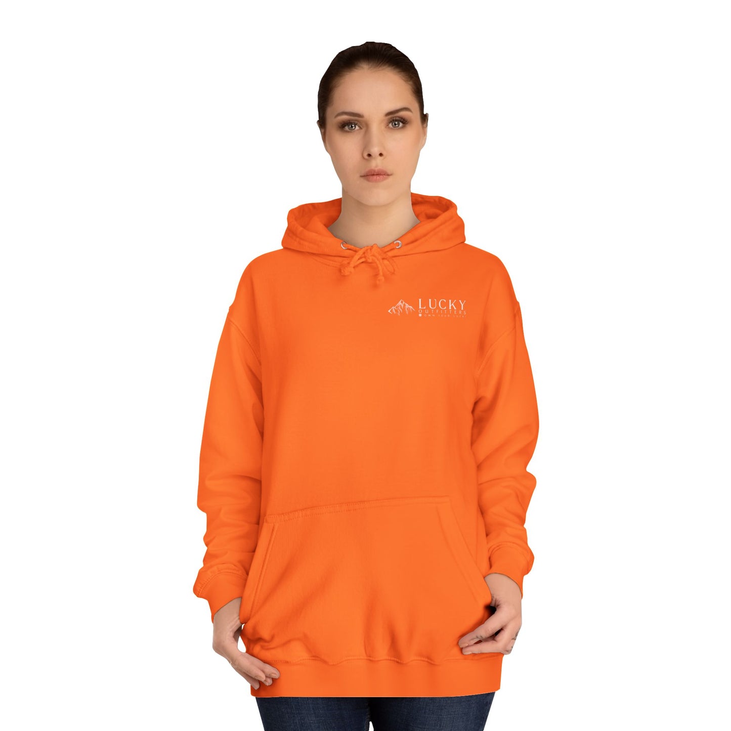 Women's Lucky Mountain Hoodie (Unisex Sizing) — Minimal Outdoor Graphic Pullover