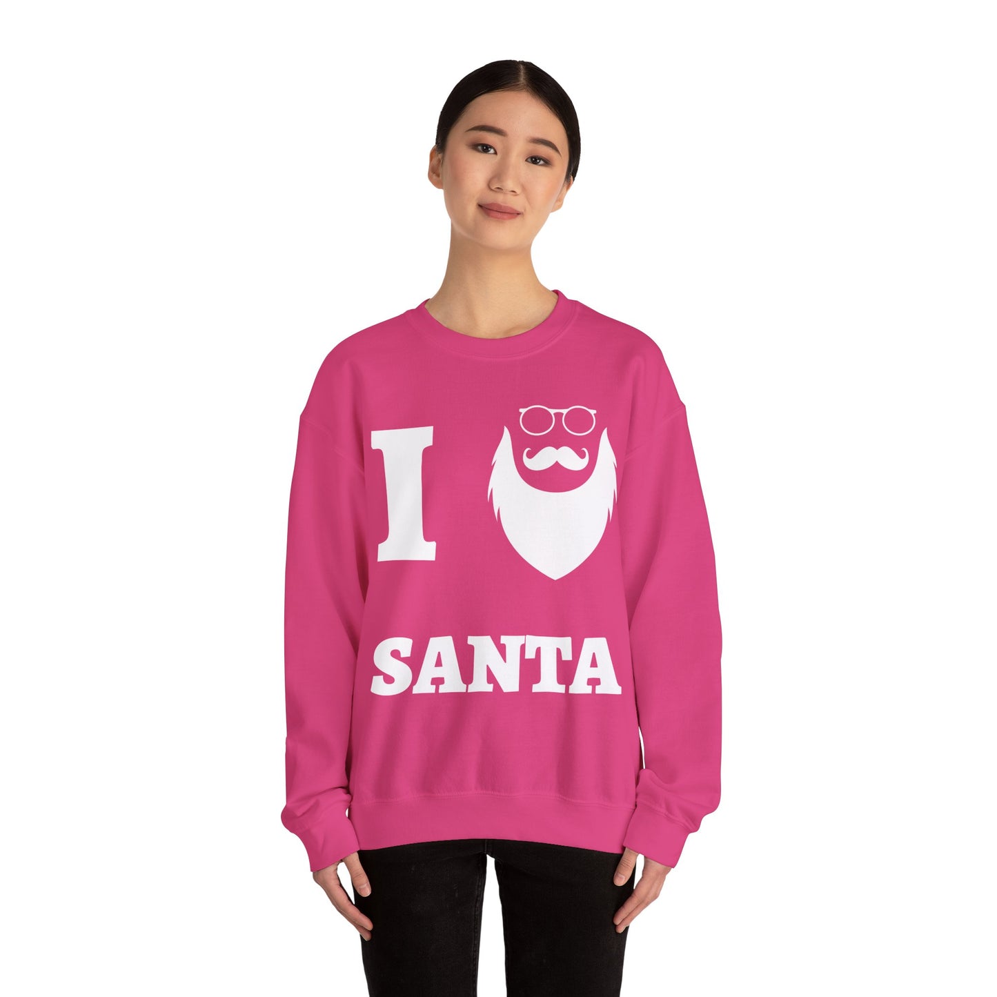 Santa Beard Sweatshirt (Unisex Sizing) – "I (Beard) Santa" Holiday Crewneck