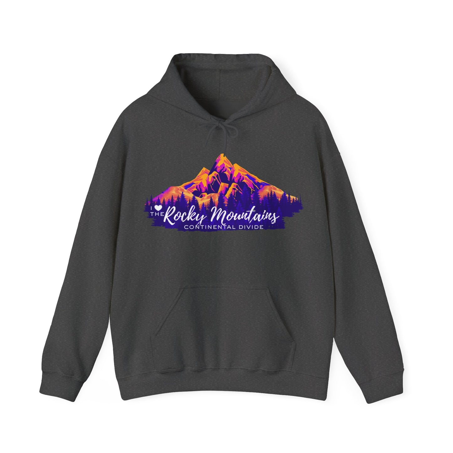 Men's “I Love the Rocky Mountains” Hoodie  — Scenic Mountain Graphic Pullover