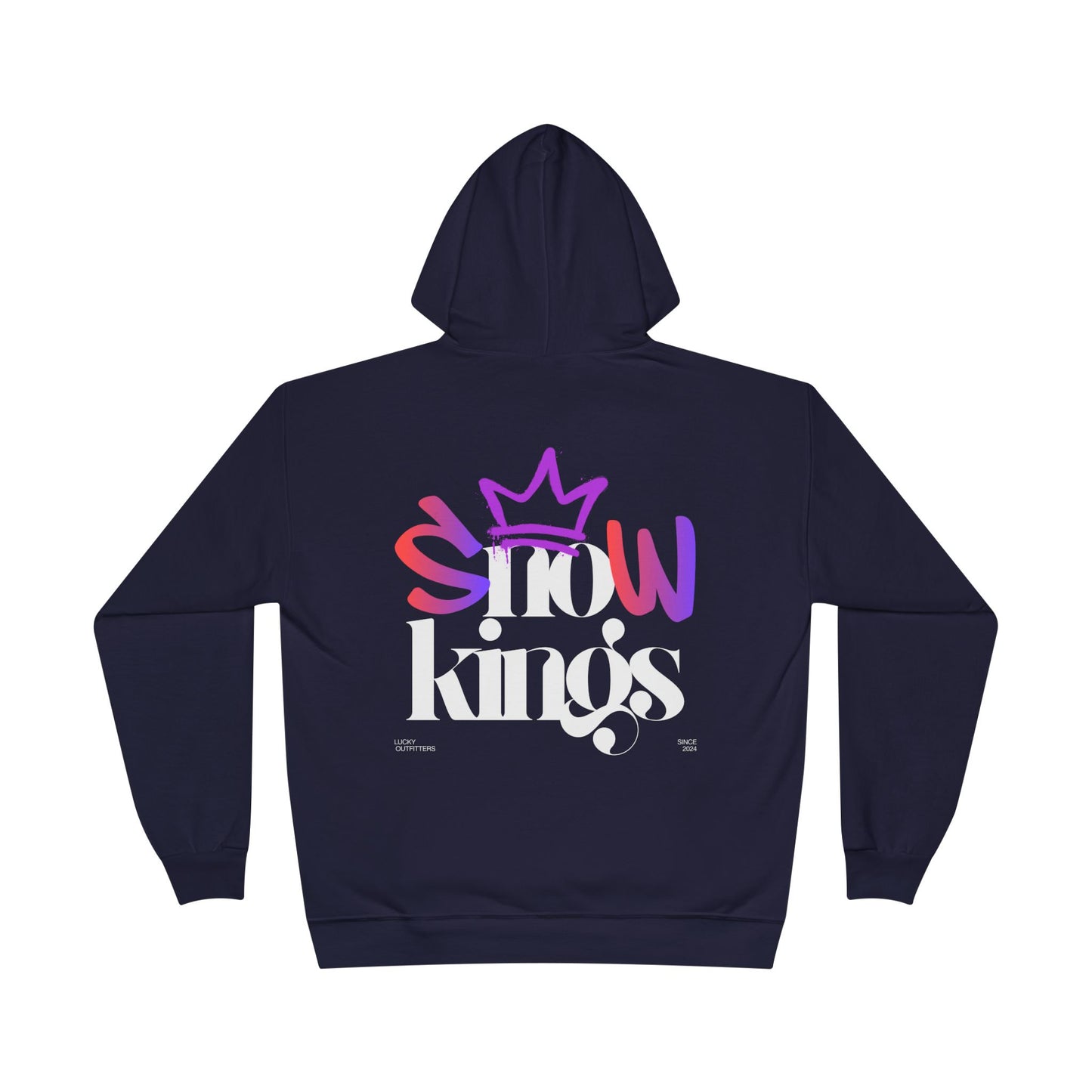 The "Snow Kings" Hoodie white graphic - Unisex Graphic Pullover by Lucky Outfitters