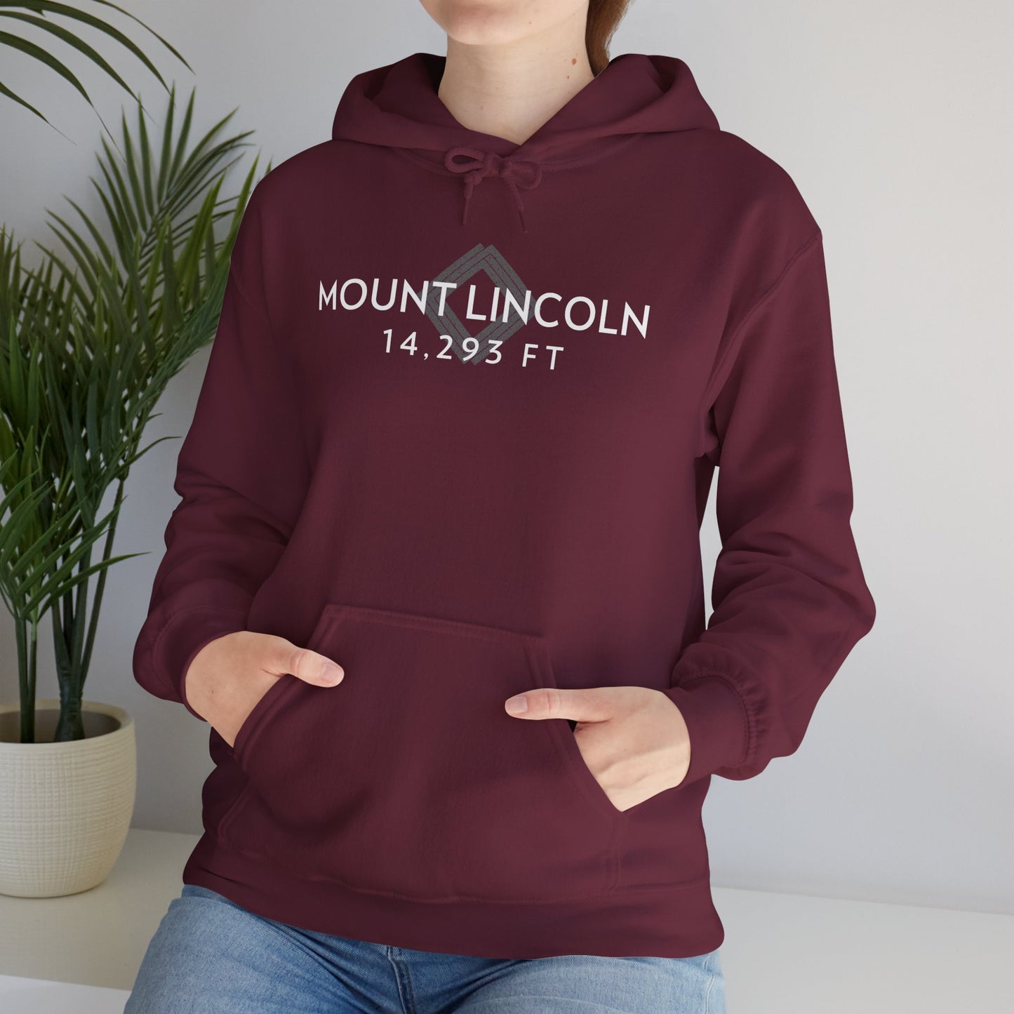 Women's Mount Lincoln 14,293 ft Summit Hoodie (Unisex Sizing) - 14ER SUMMIT SERIES - Souvenir Pullover by Lucky Outfitters
