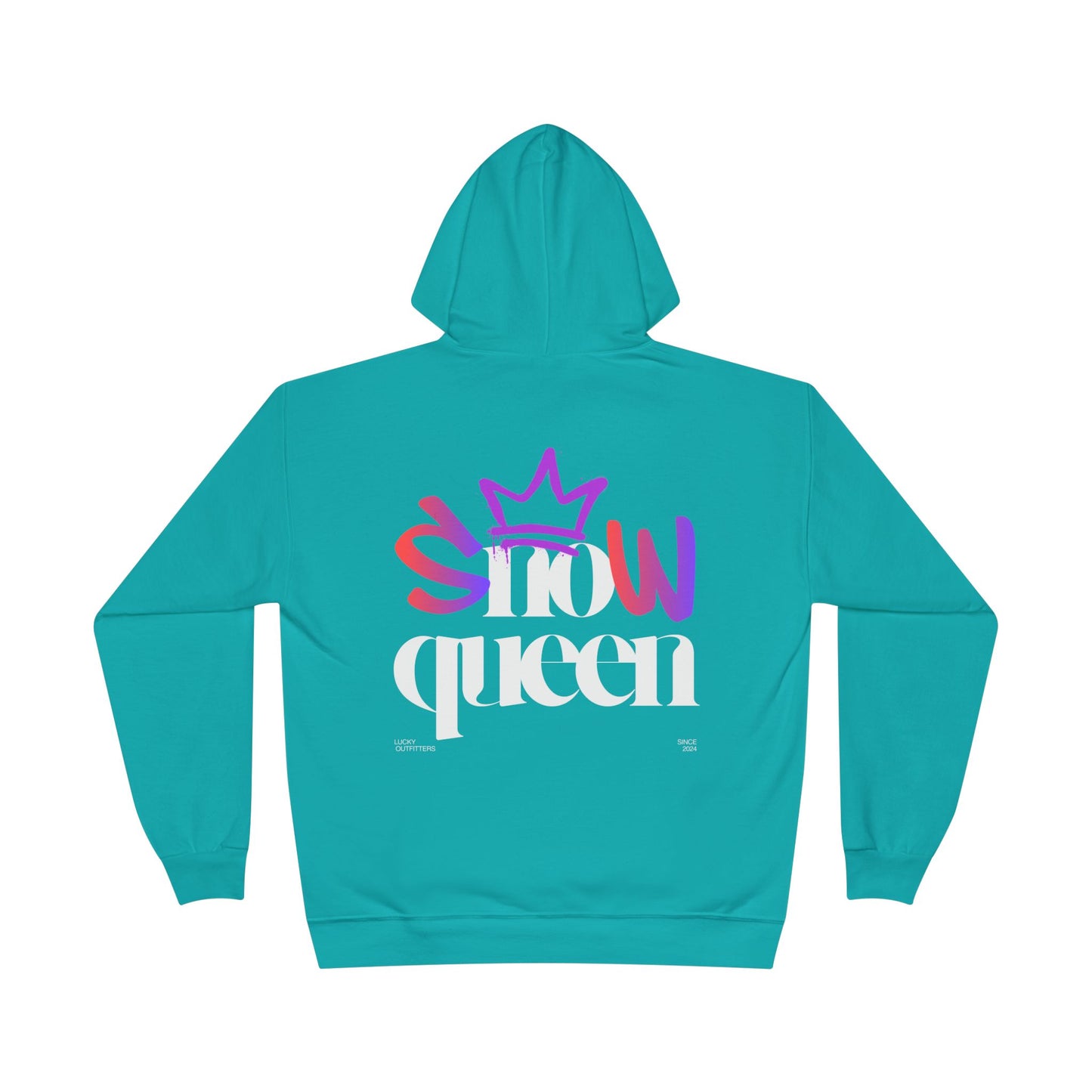 The "Snow Queen" Hoodie - Unisex White Graphic Pullover by Lucky Outfitters