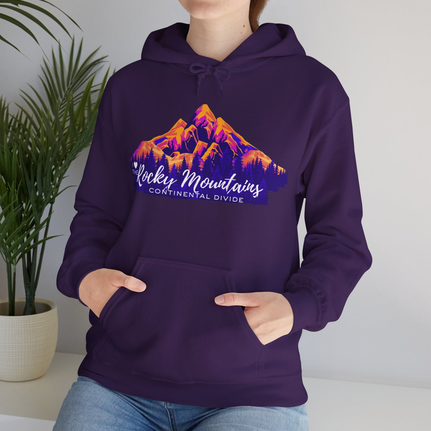 “I Love the Rocky Mountains” Hoodie (Unisex) — Scenic Mountain Graphic Pullover