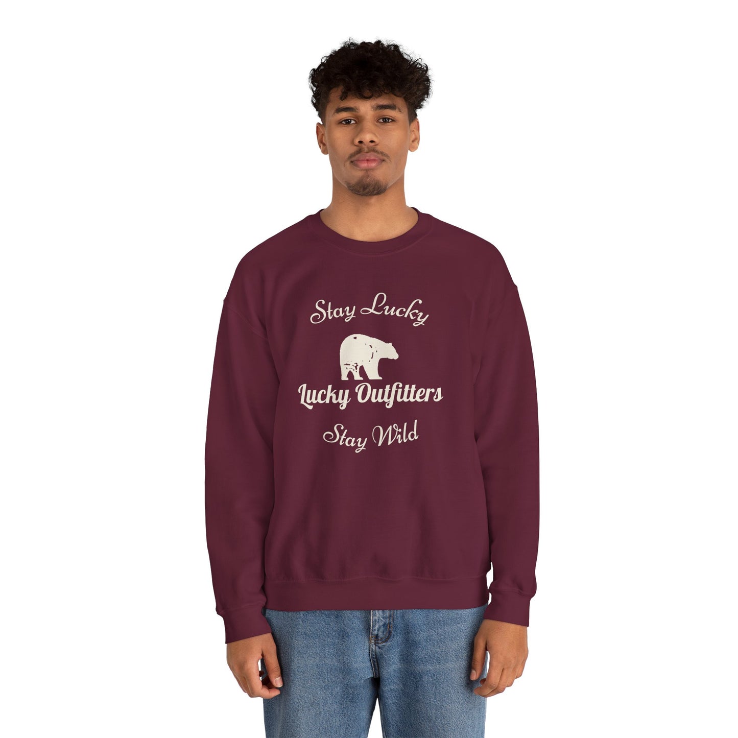 Stay Lucky Stay Wild Bear Unisex Sweatshirt — Lucky Outfitters / Crewneck