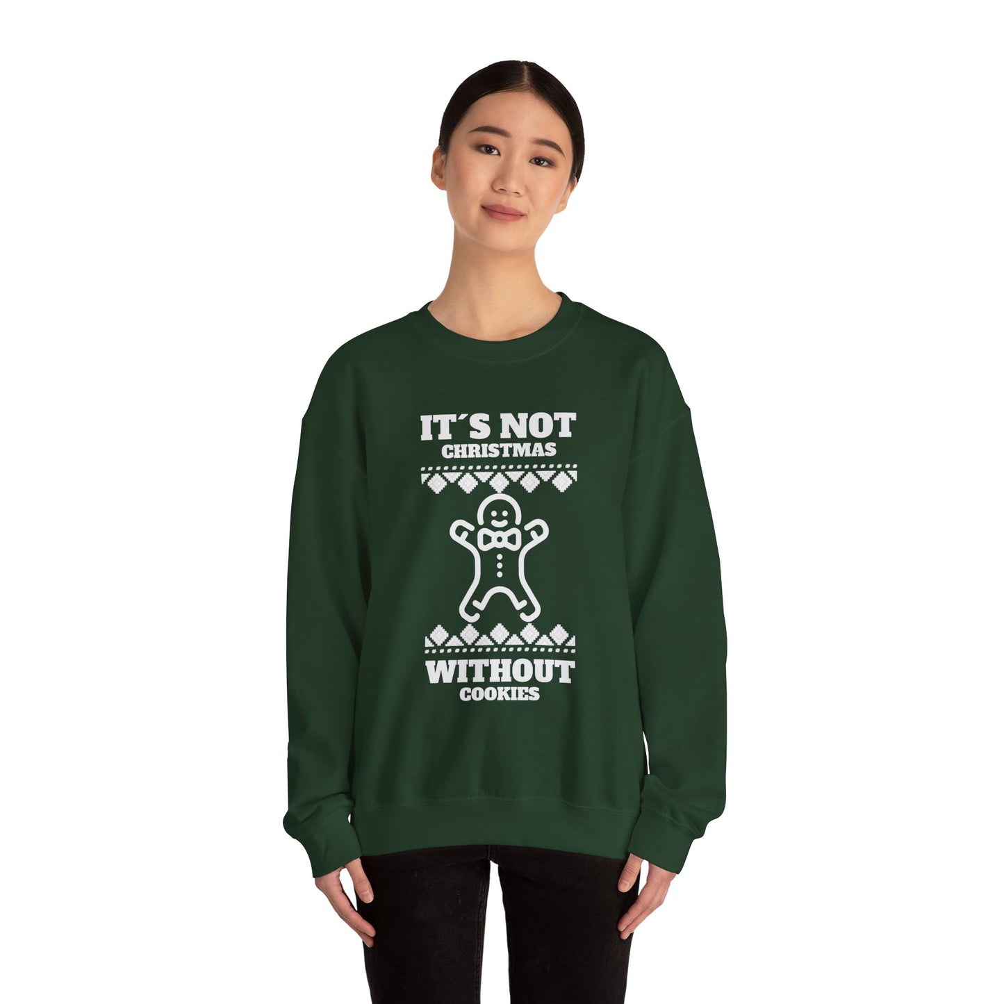 "It's Not Christmas Without Cookies" (Unisex Sizing) - Gingerbread Crewneck