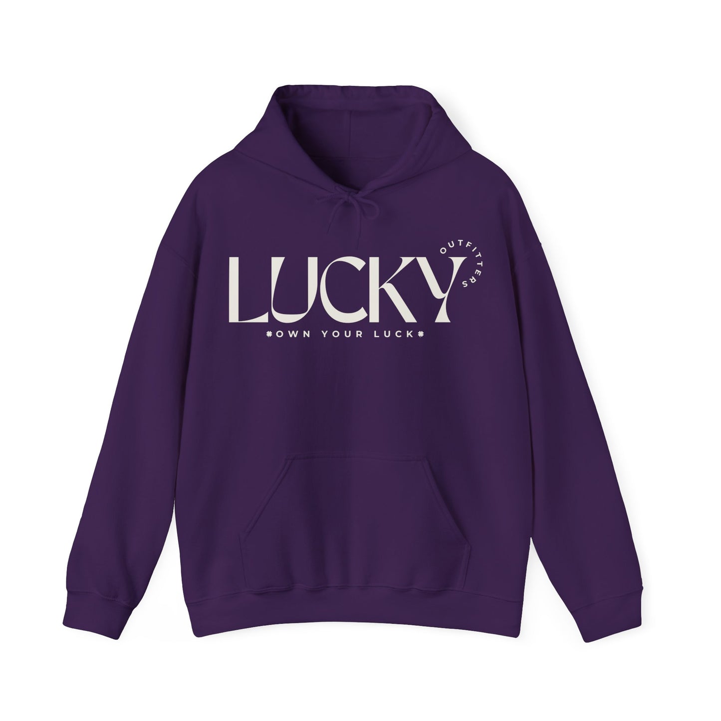 Men's Lucky Hoodie - LUCKY Outfitters Off White Graphic Unisex Pullover