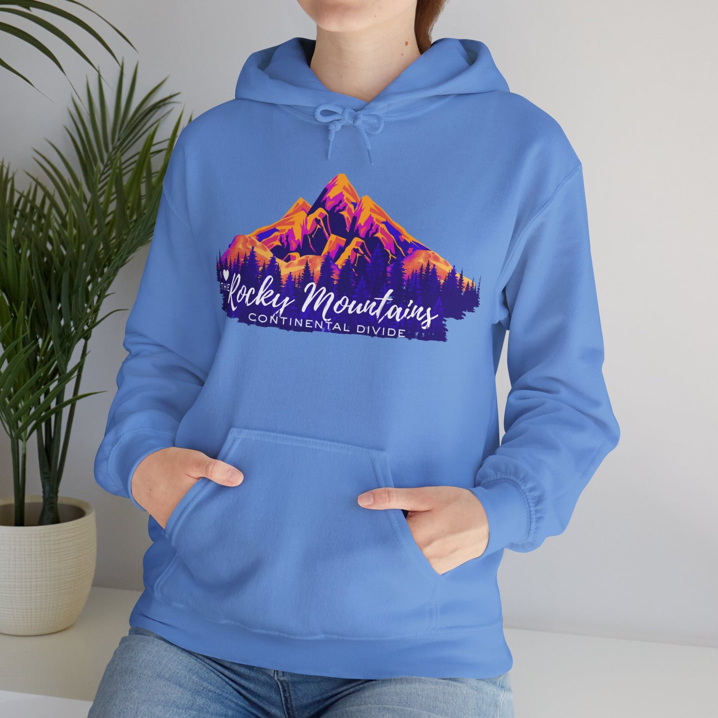 “I Love the Rocky Mountains” Hoodie (Unisex) — Scenic Mountain Graphic Pullover