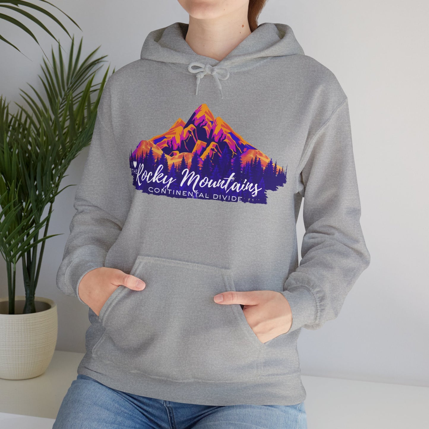 “I Love the Rocky Mountains” Hoodie (Unisex) — Scenic Mountain Graphic Pullover