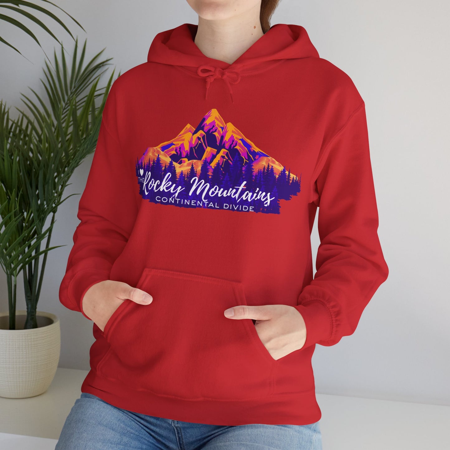 “I Love the Rocky Mountains” Hoodie (Unisex) — Scenic Mountain Graphic Pullover