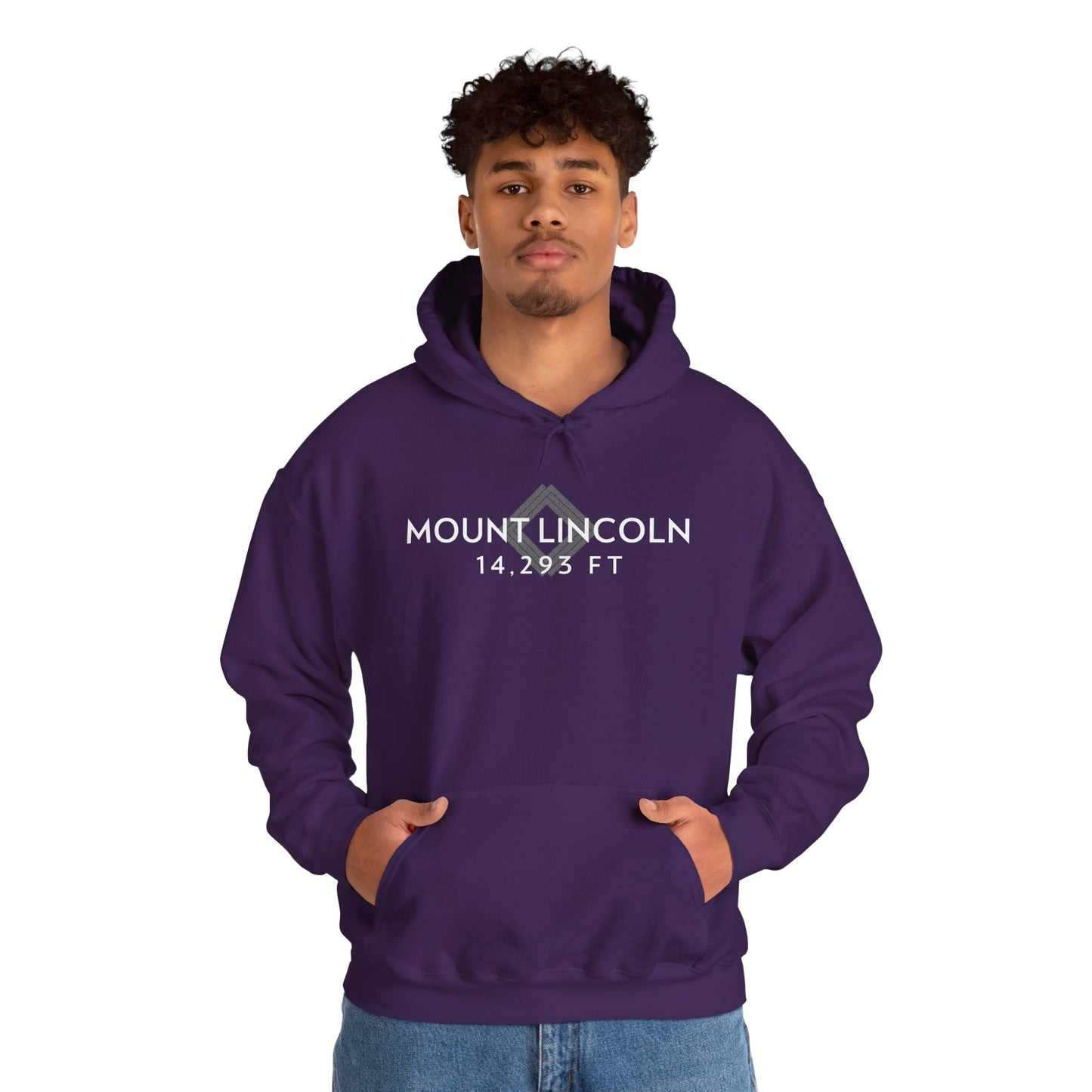 Men's Mount Lincoln 14,293 ft Summit Hoodie - 14ER SUMMIT SERIES - Souvenir Pullover by Lucky Outfitters