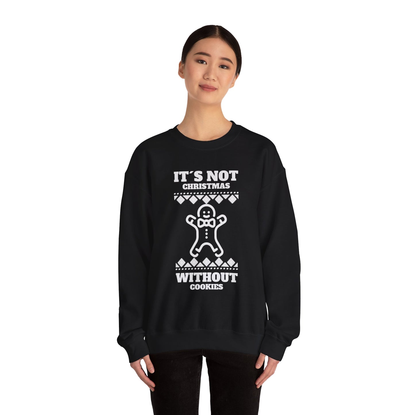 "It's Not Christmas Without Cookies" (Unisex Sizing) - Gingerbread Crewneck