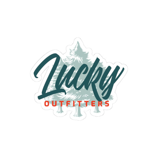 Lucky Outfitters Kiss-Cut Sticker — Outdoor Logo Decal for Gear & Laptops