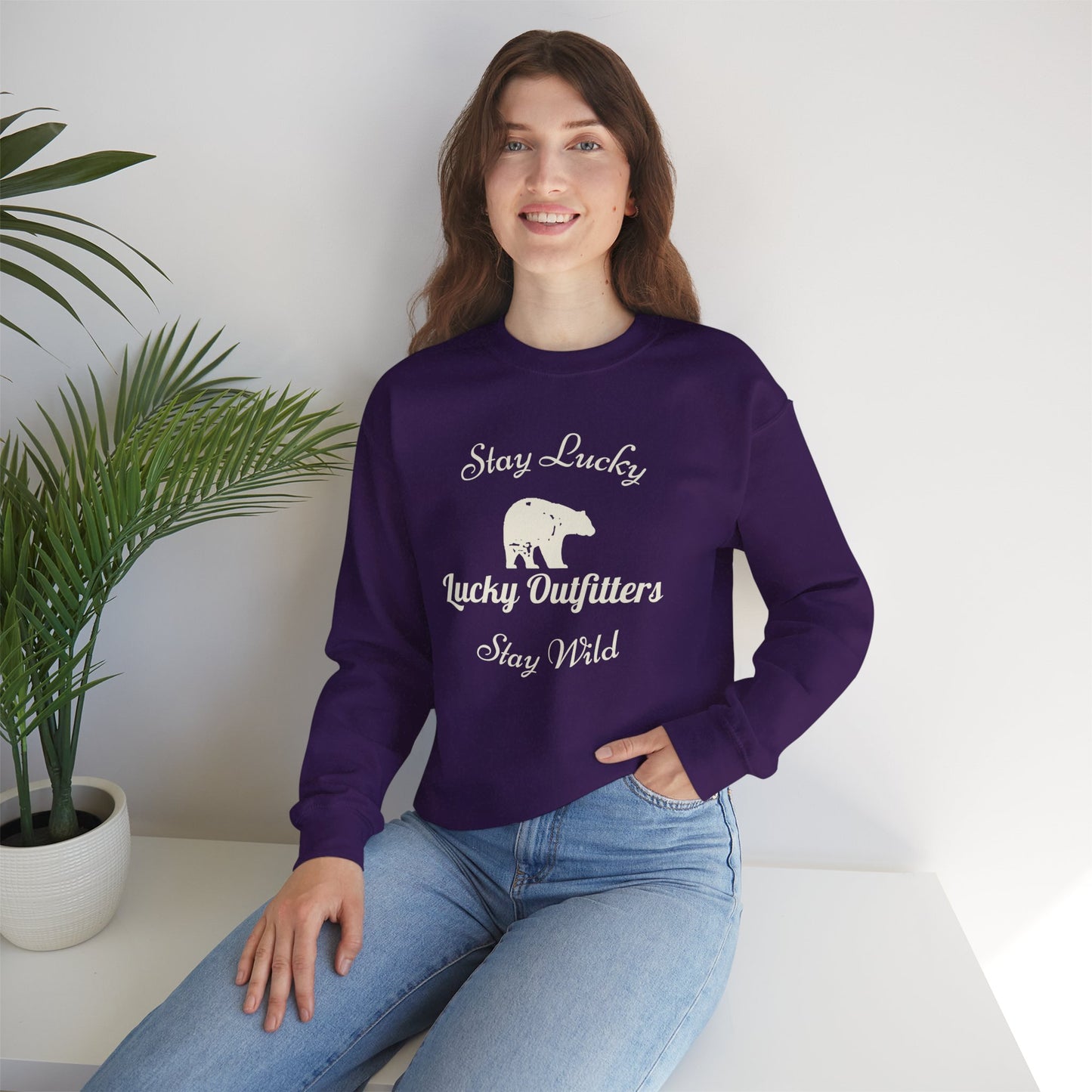 Stay Lucky Stay Wild Bear Unisex Sweatshirt — Lucky Outfitters / Crewneck