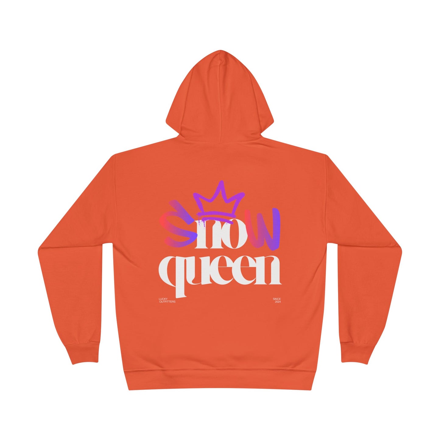 The "Snow Queen" Hoodie - Unisex White Graphic Pullover by Lucky Outfitters