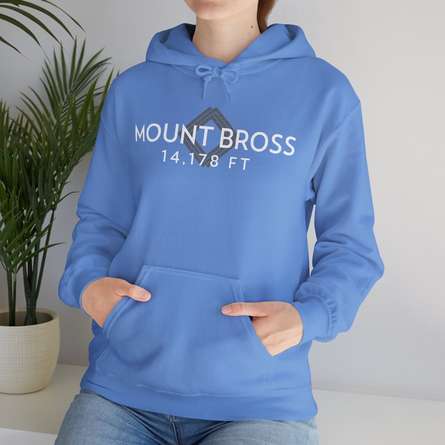 Women's Mount Bross 14,178 ft Summit Hoodie (Unisex Sizing) - 14ER SUMMIT SERIES - Souvenir Pullover by Lucky Outfitters