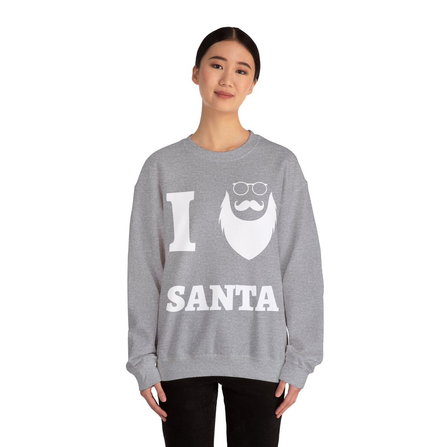 Santa Beard Sweatshirt (Unisex Sizing) – "I (Beard) Santa" Holiday Crewneck
