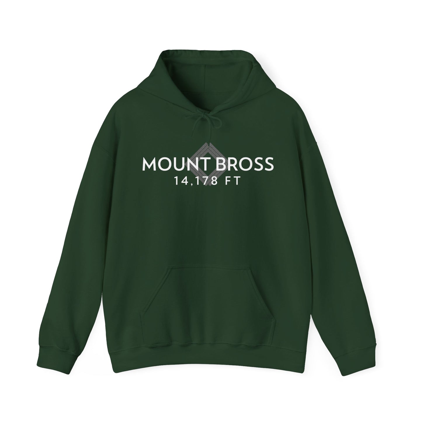 Men's Mount Bross 14,178 ft Summit Hoodie - 14ER SUMMIT SERIES - Souvenir Pullover by Lucky Outfitters