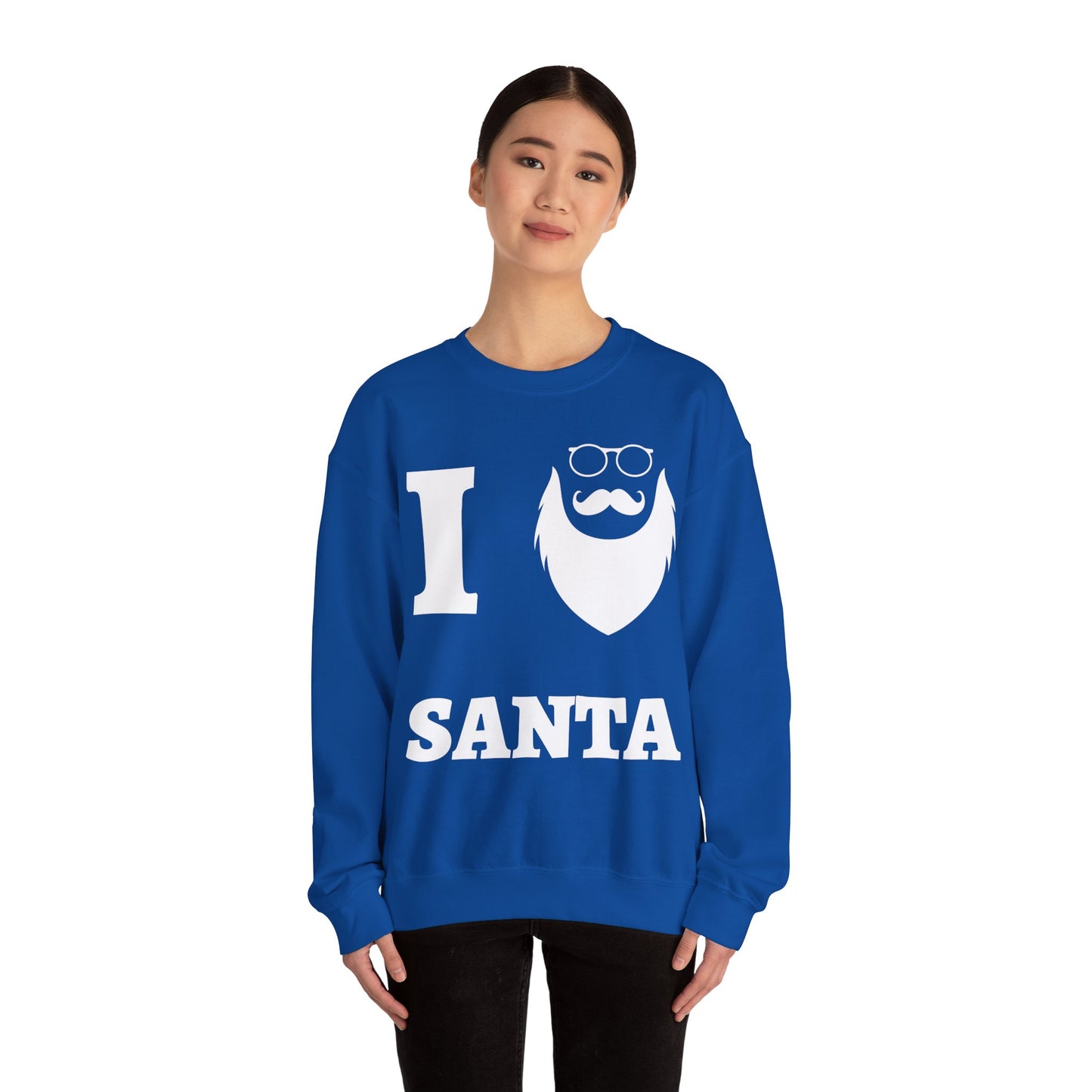Santa Beard Sweatshirt (Unisex Sizing) – "I (Beard) Santa" Holiday Crewneck