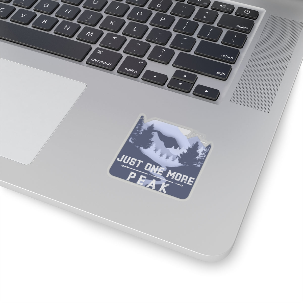 Just One More Peak Sticker — Mountain Adventure Kiss-Cut Decal