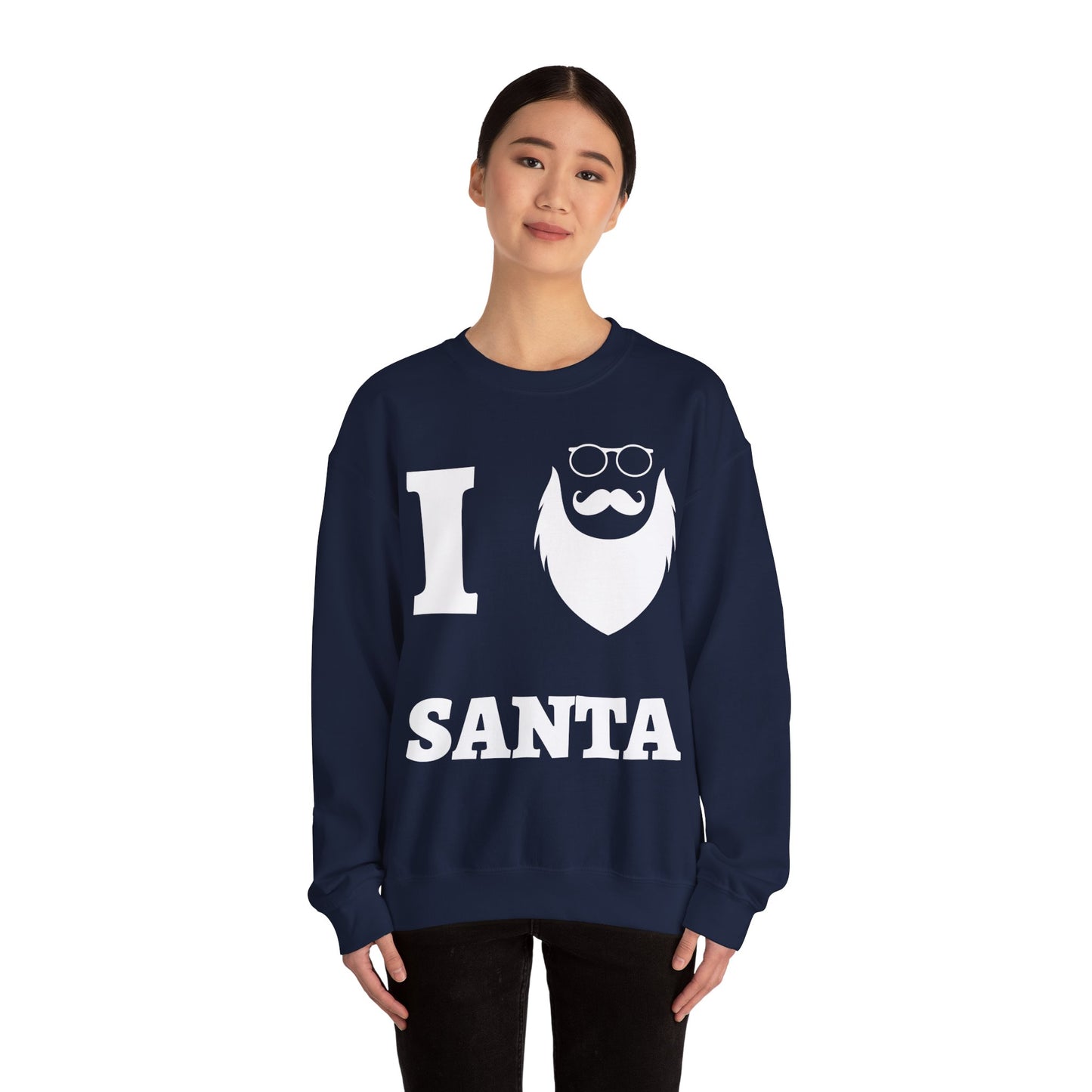 Santa Beard Sweatshirt (Unisex Sizing) – "I (Beard) Santa" Holiday Crewneck
