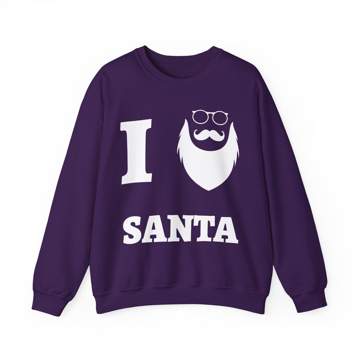 Santa Beard Sweatshirt (Unisex Sizing) – "I (Beard) Santa" Holiday Crewneck