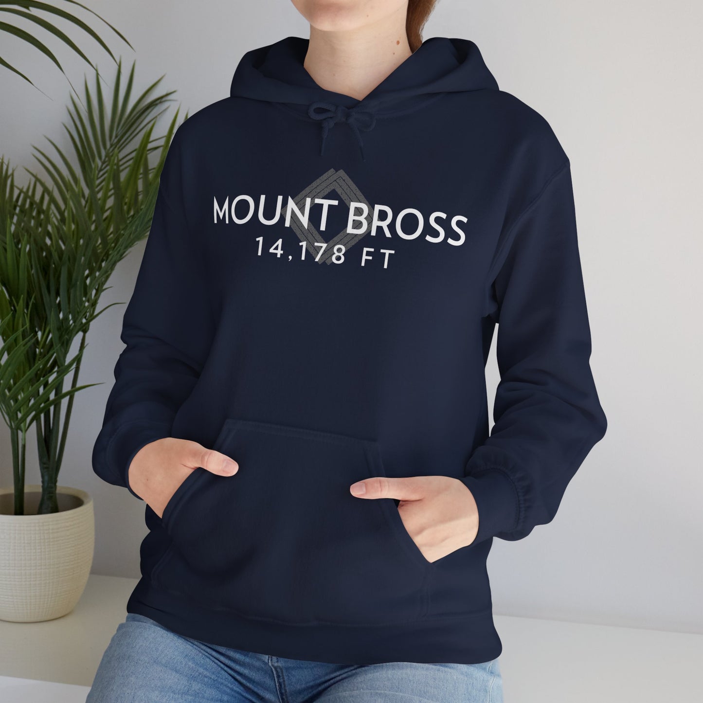 Women's Mount Bross 14,178 ft Summit Hoodie (Unisex Sizing) - 14ER SUMMIT SERIES - Souvenir Pullover by Lucky Outfitters