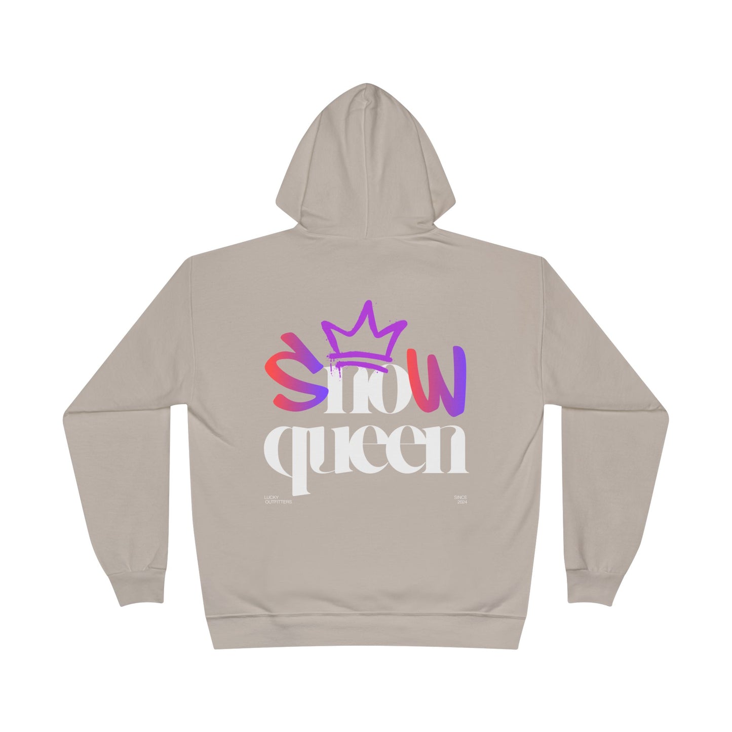 The "Snow Queen" Hoodie - Unisex White Graphic Pullover by Lucky Outfitters