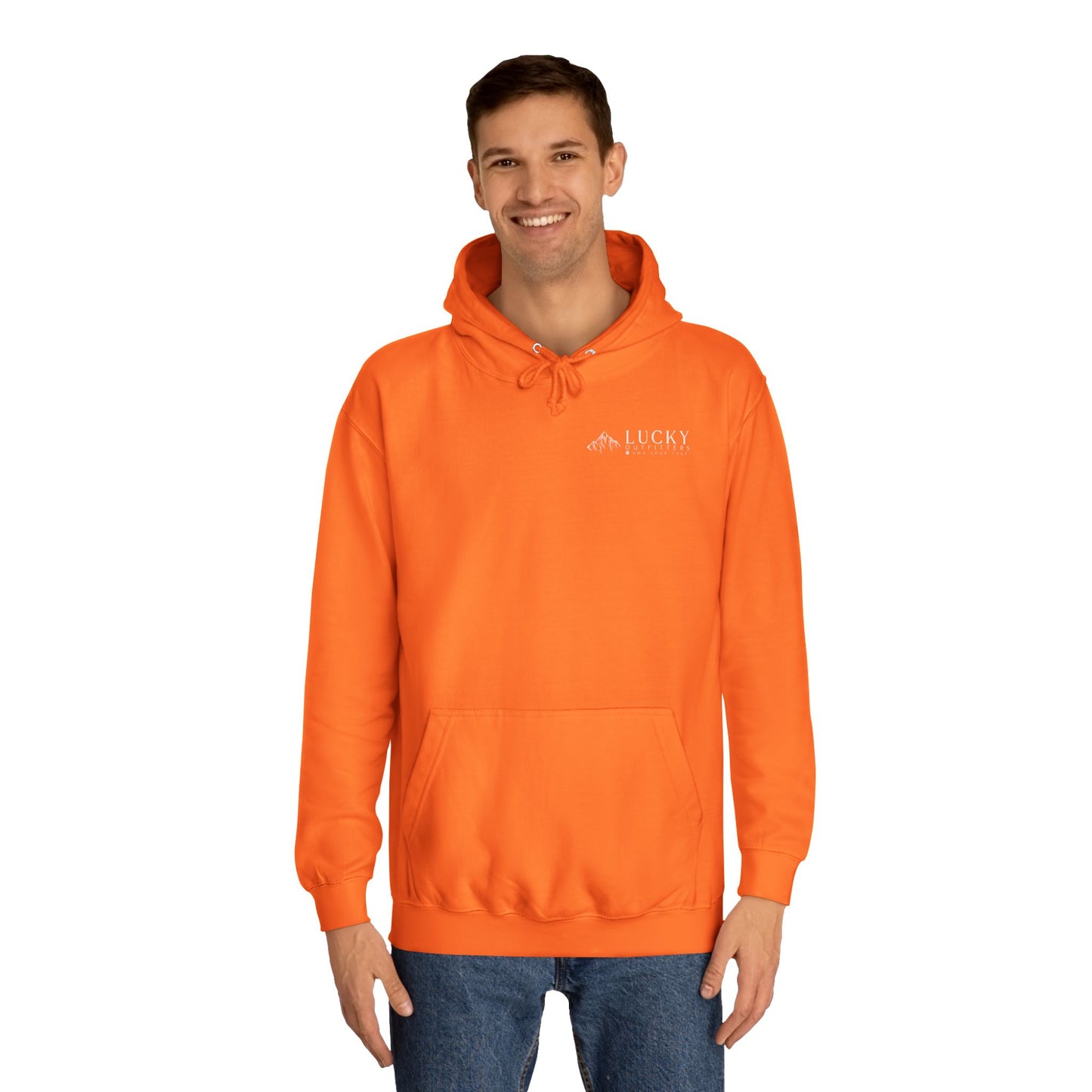 Men's Lucky Mountain Hoodie — Minimal Outdoor Graphic Pullover