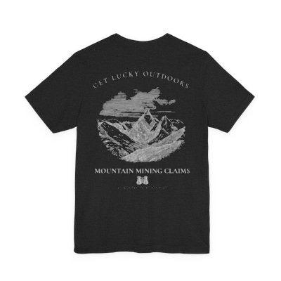Get Lucky Outdoors Unisex Vintage Mountain Tee — "Lucky Miners Probe Deep Holes"